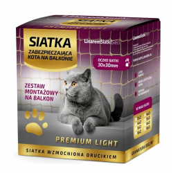 Katzennetz 6 x 3 m mit Drahtverstärkung für Balkon