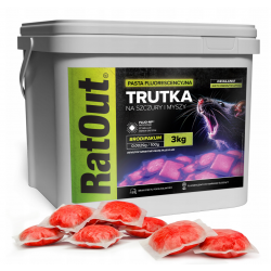 RatOut FLUO UV Brodifacoum Leuchtköder 3 kg gegen Ratten und Mäuse
