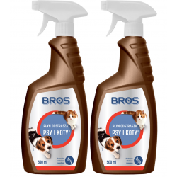 BROS Hunde- und Katzenabwehr 2 x 500 ml – Abwehrspray gegen Hunde und Katzen