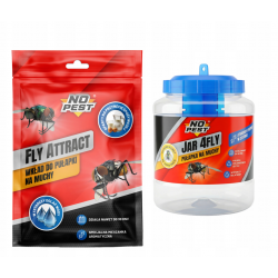 NO PEST Fliegenfalle Set mit Lockstoff für Garten und Hof