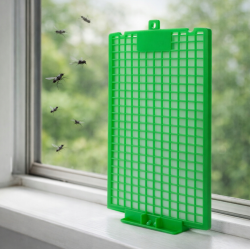 Insektenplatte auf Fensterbank gegen fliegende und kriechende Insekten