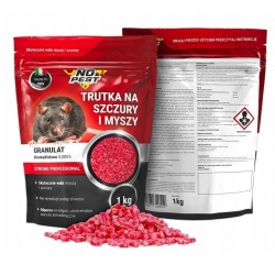 No Pest Granulat mit Bromadiolon 0,05 g/kg Köder gegen Nagetiere 1 kg