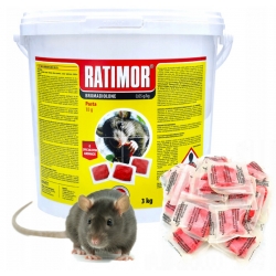 Ratimor Bromadiolon Paste 3 kg Beutel starkes Rattengift gegen Mäuse und Ratten