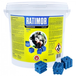 RATIMOR Brodifacoum Rattengift Mäusegift Wachsblöcke 3 kg